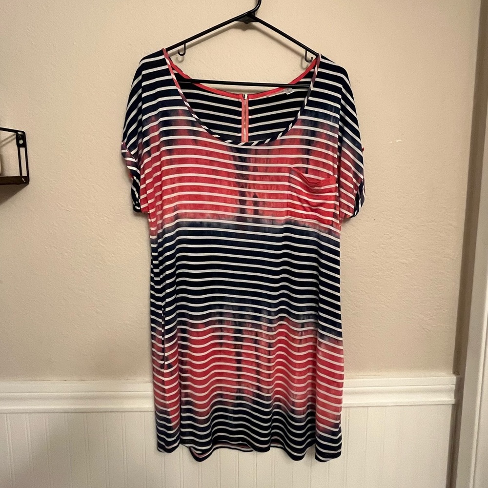 Blue Caribbean Beachwear Dress